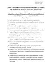 Compilation of recommendations on measures to combat and address the negative effects of propaganda