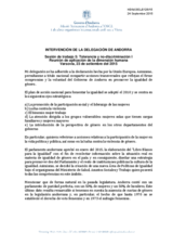 Statement on tolerance and non-discrimination