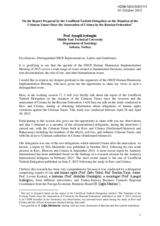 Statement by Prof. Aysegul Aydingun