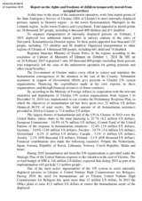 Report on the rights and freedoms of children temporarily moved from occupied territory, by Oksana Iukhta