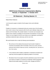 Statement and written recommendations