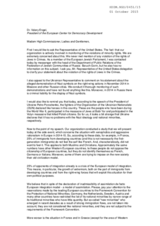 Statement about the situation with the Rights of National Minorities in Europe