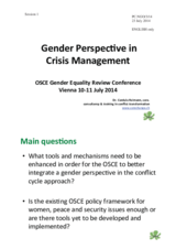 Presentation by Ms. Cordula Reimann