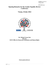 Statement by Mr. Michael Georg Link, ODIHR Director