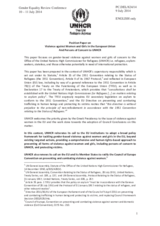 Position Paper on Violence against Women and Girls in the European Union and Persons of Concern to UNHCR