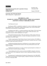 Ljubljana Ministerial Decision No. 14 on women in conflict prevention, crisis management and post-conflict rehabilitation