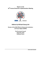 Address by Michael Georg Link: 'Report on the 18th Human Dimension Implementation Meeting'