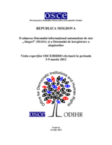 Evaluarea Sistemului informaţional automatizat de stat „Alegeri” (SIASA) şi a Sistemului de înregistrare a alegătorilor 