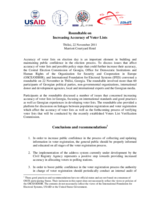 Roundtable on Increasing Accuracy of Voter Lists, Tbilisi, 22 November 2011: Conclusions and Recommendations