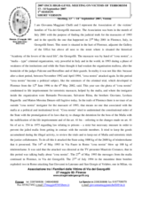 Statement by the Association of the Victims' Families of Via dei Georgofili Massacre (short version)