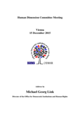 Address by Michael Georg Link at Human Dimension Committee Meeting
