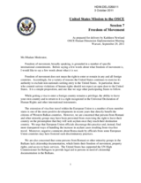 Session 7:  Freedom of Movement