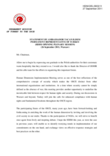 Statement by Ambassador Tacan Ildem, Permanent Representative Of Turkey