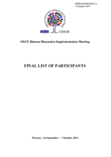 Final List of Participants