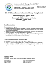 Recommendations by Dr. Mattia F. Ferrero