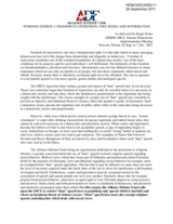 Freedom of Expression:  "Hate" speech