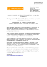 Statement by Mr. Alberto Lopez-Navarro, Member of the Board of Directors of HazteOir.org