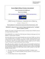 600 000 IDPs waiting for 20 years to return to Nagorno-Karabakh and the 7 Azerbaijani districts occupied by Armenia