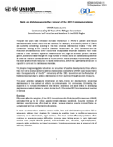 UNHCR Addendum to Commemorating 60 Years of the Refugee Convention:  Commitments for Protection and Solutions in the OSCE Region