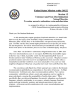 National Minorities- Preventing aggressive nationalism, racism and chauvinism