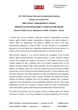 Hate attacks against Muslims in Austria