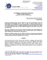Statement on the racist violence against Roma in Europe