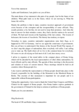 Statement by Oleg Kozlowski, Belarusian Gipsy Diaspora