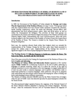 Information from the Republic of Serbia on Sessions 12 and 15 related to improvement of implementation of Roma-related obligations taken on within the OSCE