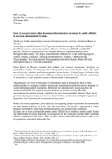 Statement on the situation of Roma in Ukraine