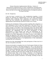 Partnership between States and representatives of Roma and Sinti in the design and implementation of integration policies for Roma and Sinti