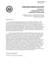 Session 17:  Humanitarian Issues Trafficking in human beings