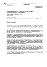 Liberté d’expression, des médias et de l’information 