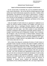 Report on Electoral Standards in the Republic of South Ossetia