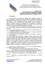 Analytical review:  &ldquo;The Situation with Human Rights Defenders, Journalists and Lawyers in the Republic of Belarus during the period from June 19 to August 19, 2011