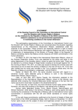 Statement on the violations by the Republic of Belarus of the OSCE