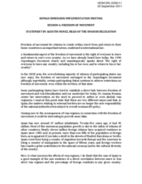 Statement by Delegation of Spain on Freedom of Movement