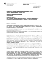 Déclaration de la délégation suisse: Session de travail 5 