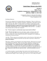 Session 4:  Rule of Law- Legislative transparency, Independence of the judiciary, Right to a fair trial