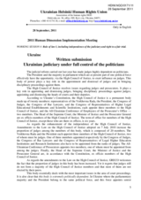 Ukrainian judiciary under full control of the politicians