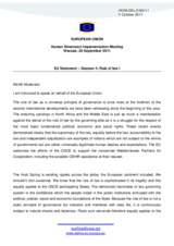 EU Statement - Session 4: Rule of law I