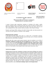 Statement of the Campaign on Eurovision-2012 Song Contest in Azerbaijan: Freedom Song in a Non-Free Country