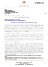Freedom of Association in Western Thrace - Greece