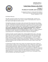 Session 3:  Freedom of Assembly and Association