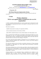 NGOs warn against failure of progressive law on civic organizations