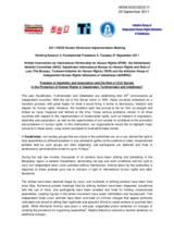Freedom of Assembly and Association and the Role of Civil Society in the Protection of Human Rights in Kazakhstan, Turkmenistan and Uzbekistan