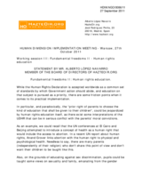 Statement by Mr. Alberto Lopez-Navarro, Member of the Board of Directors Of HazteOir.org