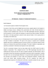 EU Statement - Session 3: Fundamental Freedoms II