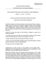 State of Affairs of the Human Rights in Bulgaria in Relation to the Muslim Minority