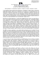 Fundamental freedoms I: Freedom of thought, conscience, or belief