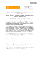 Statement by Mr. Alberto Lopez-Navarro, Member of the Board of Directors Of HazteOir.org